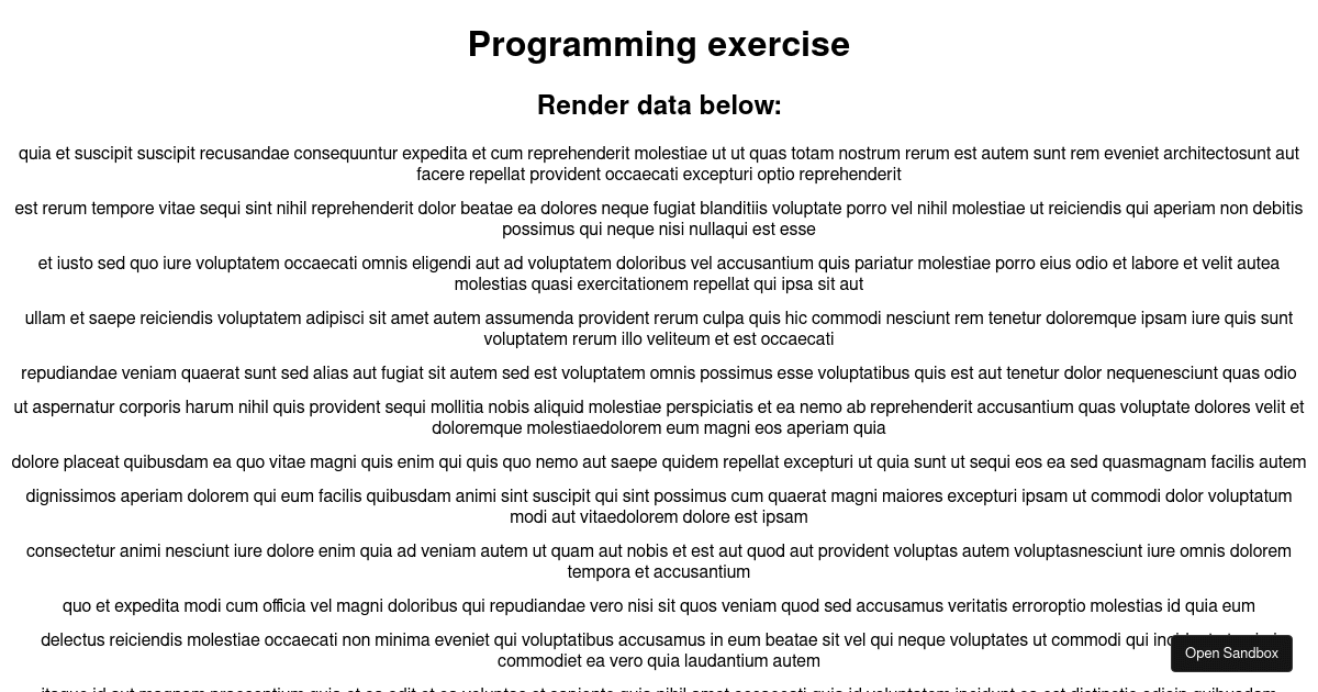 IQ - Render data (forked) - Codesandbox