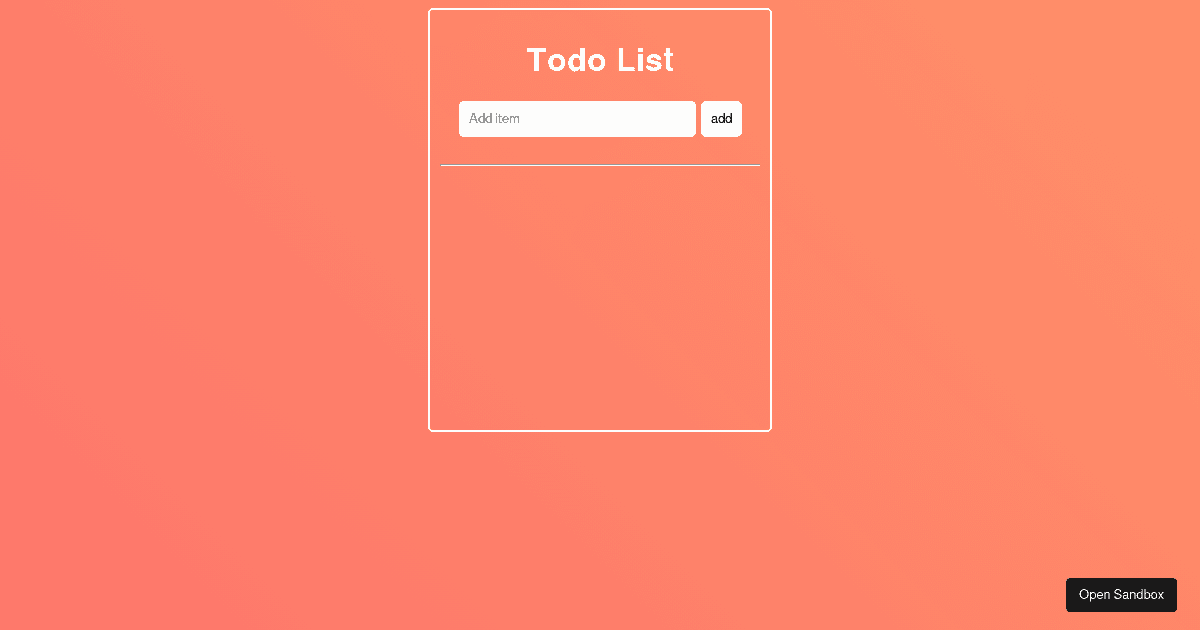 react - Codesandbox
