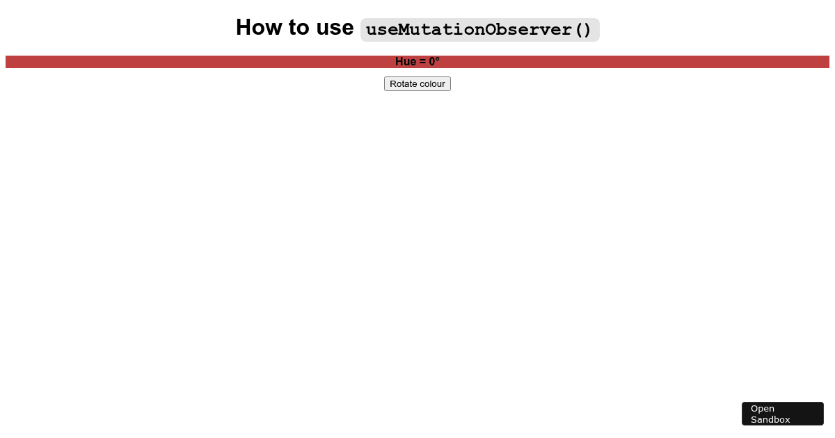 mutation_observer-hook - Codesandbox