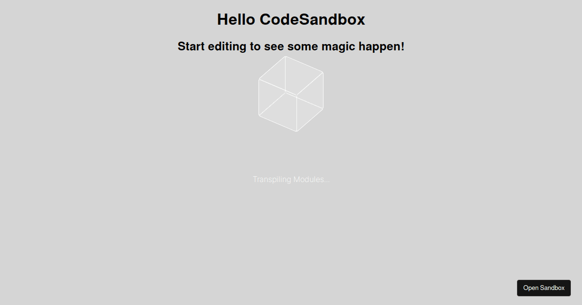 React - Codesandbox