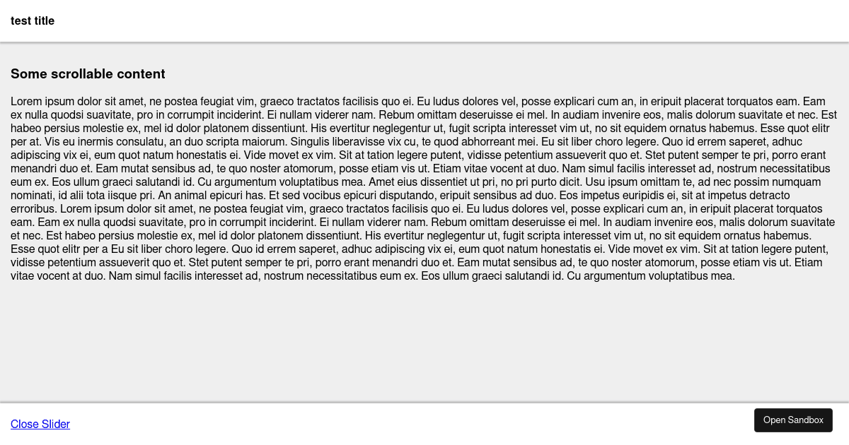 reactslideout Codesandbox