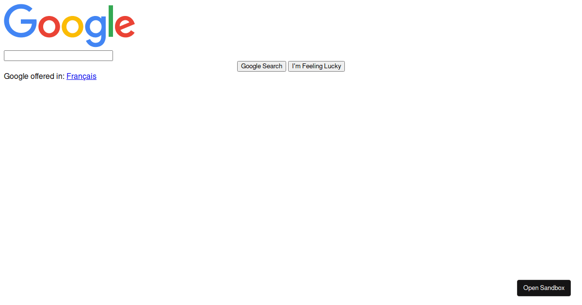 Google (HTML Final) - Codesandbox
