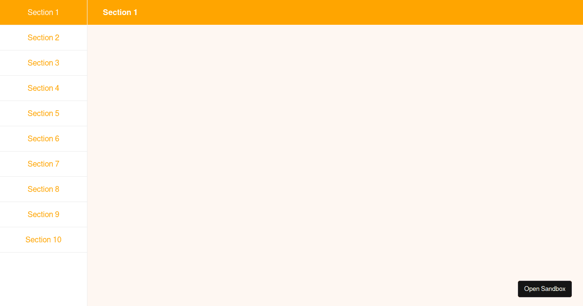 Section Observer - Codesandbox
