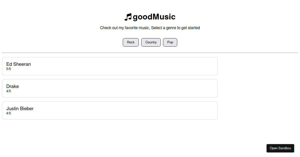 favoritemusic - Codesandbox
