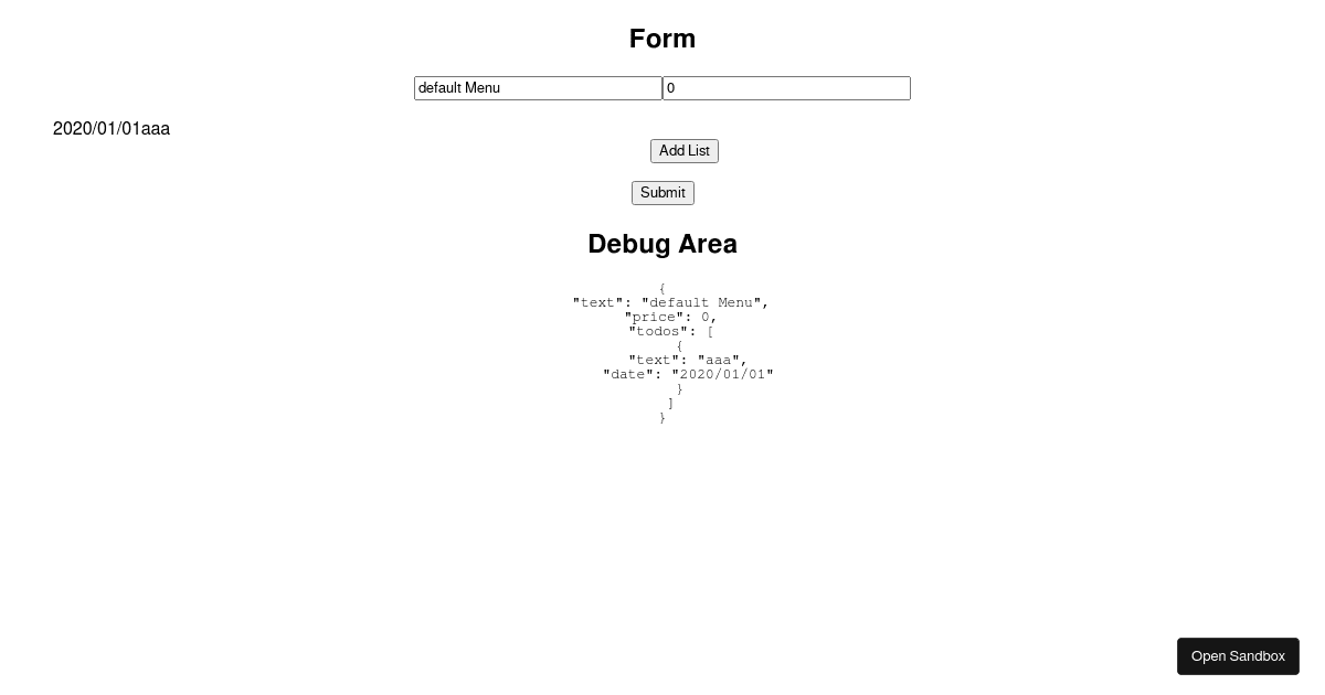 Formik and Array Codesandbox