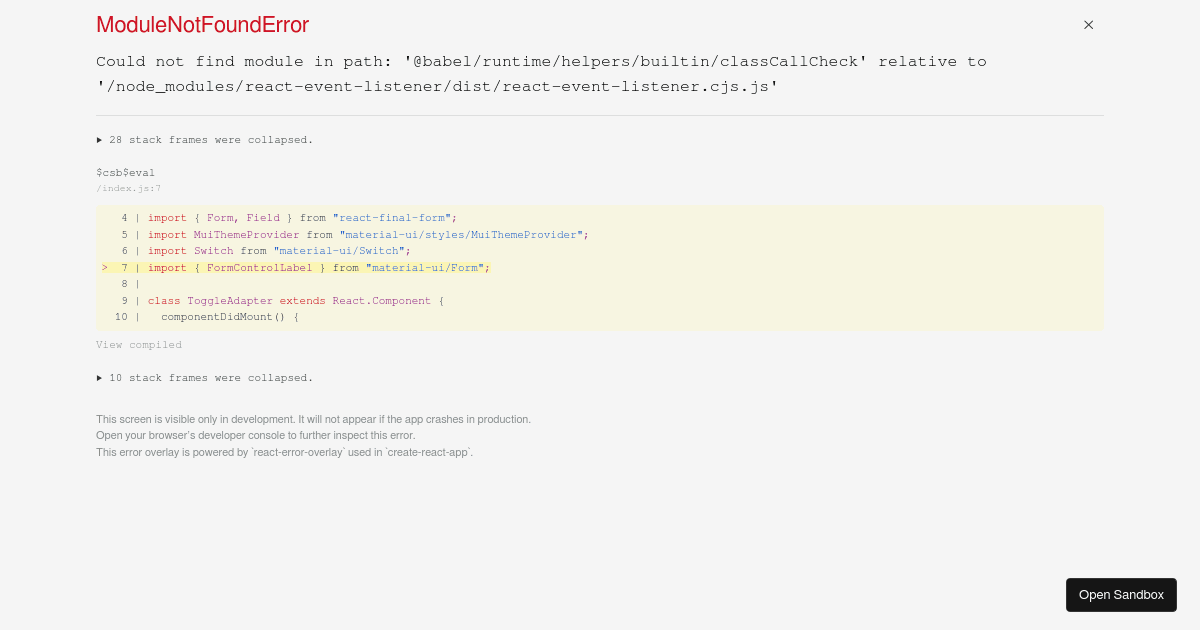 🏁 React Final Form - Third Party Components Example - Codesandbox