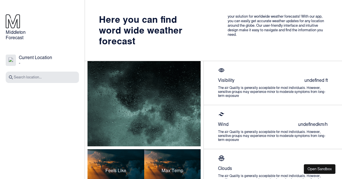 Weather App - Codesandbox
