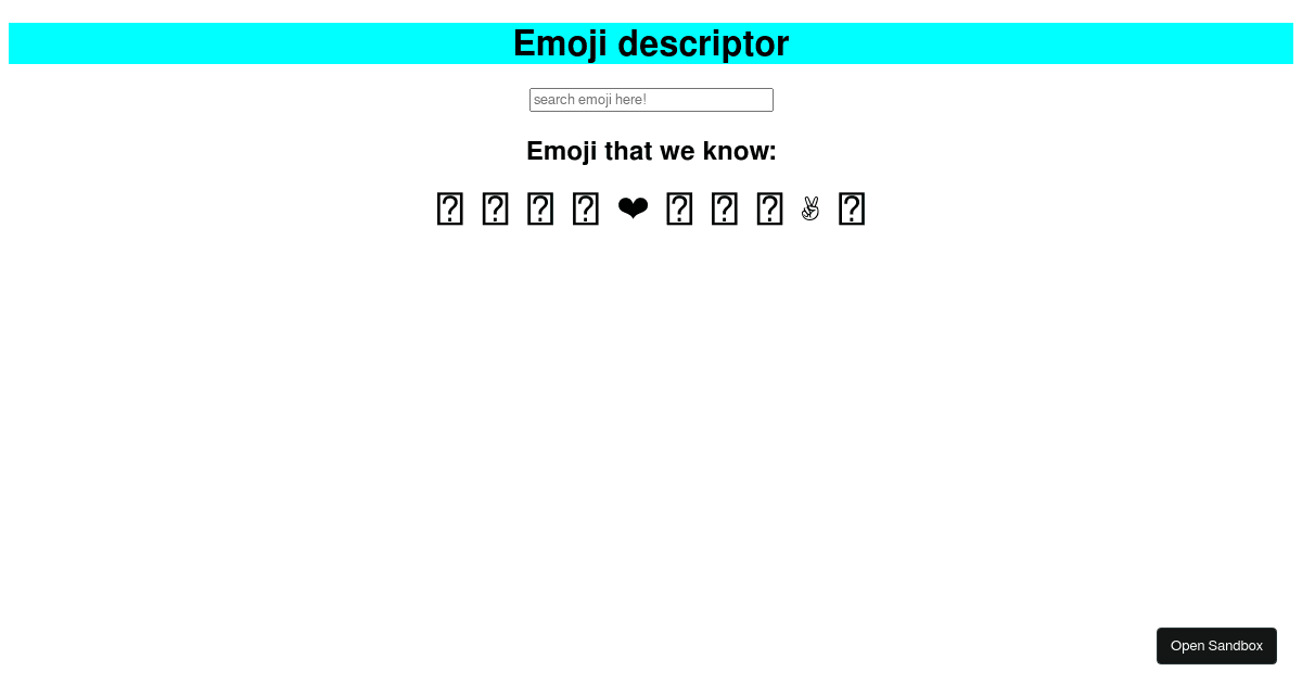 react - Codesandbox