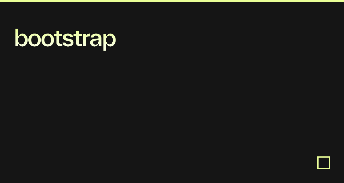 bootstrap - Codesandbox