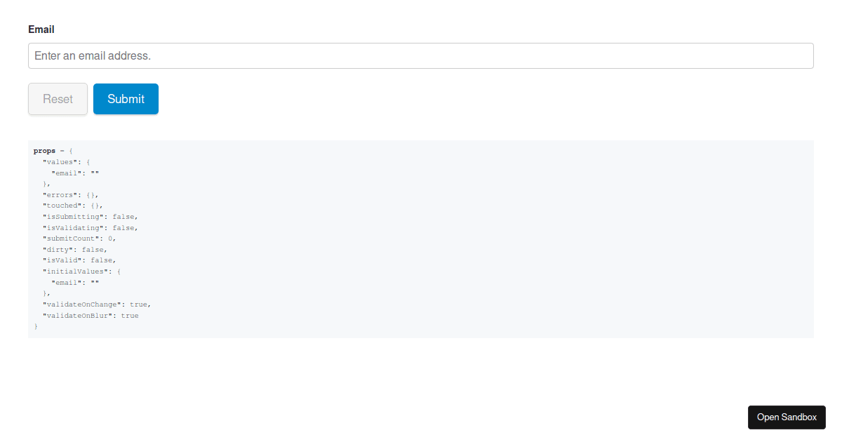 Formik Redux Yup Example - Codesandbox
