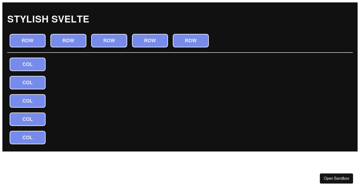 svelte + stylish - Codesandbox