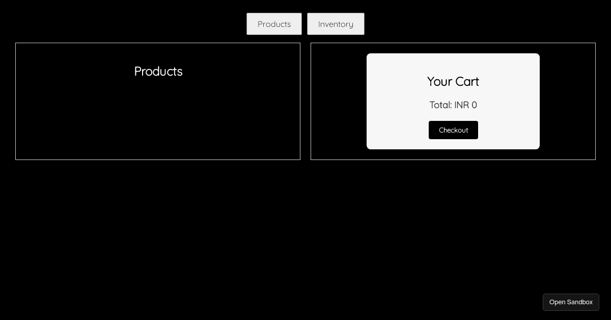 Ecommerce App (forked) - Codesandbox