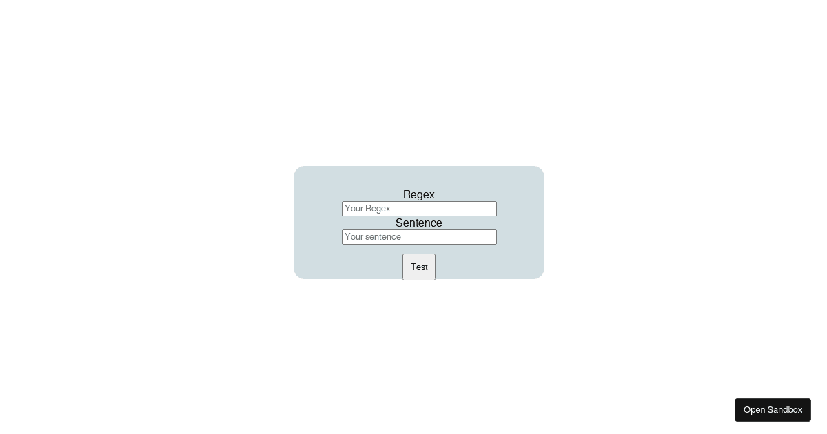 deepelegant99/test-regex - Codesandbox