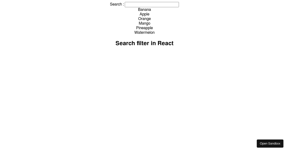 react - Codesandbox