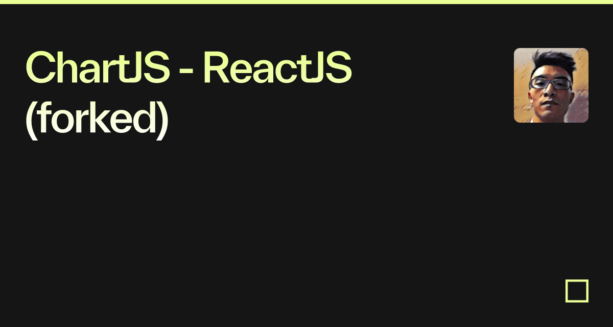 ChartJS - ReactJS (forked) - Codesandbox