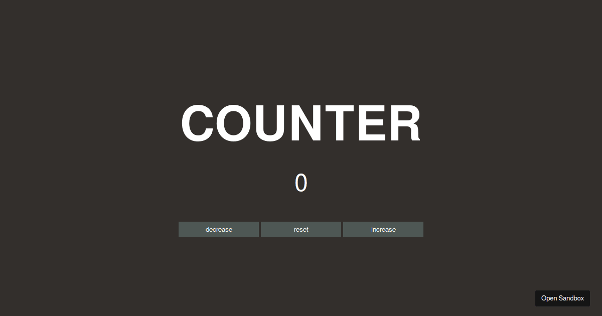 counter - Codesandbox
