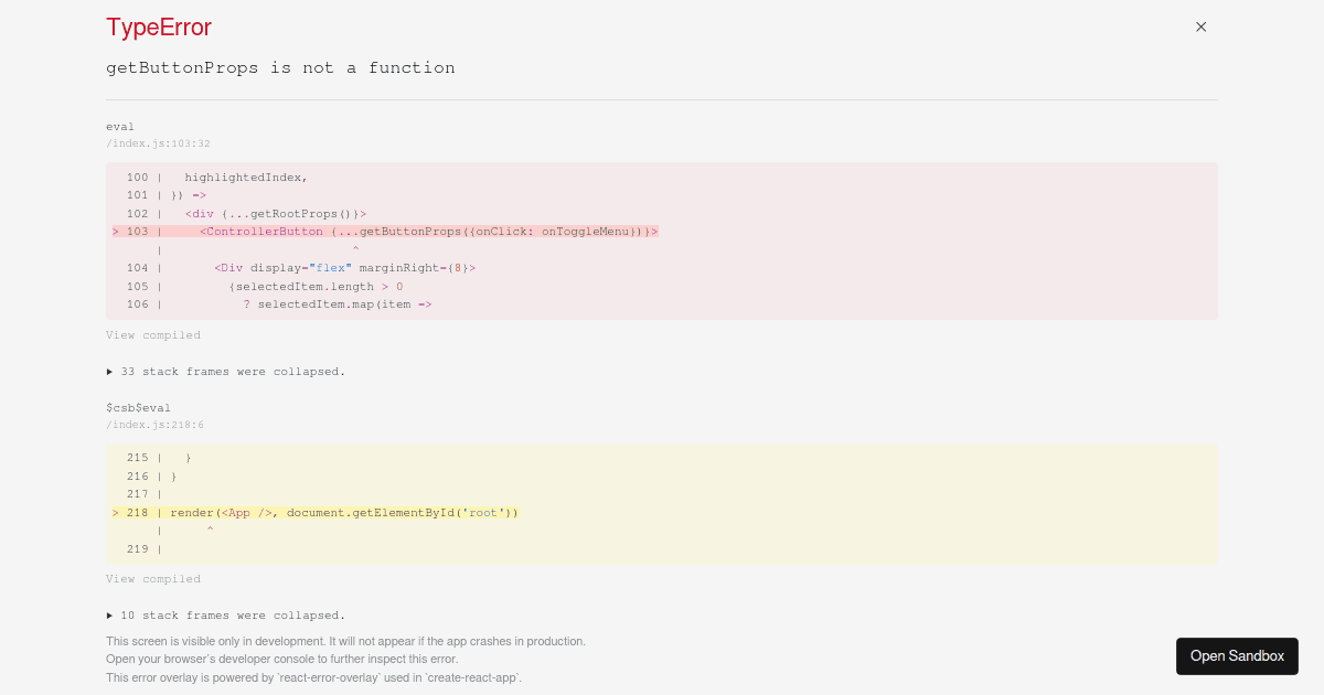 downshift multi-select - Codesandbox