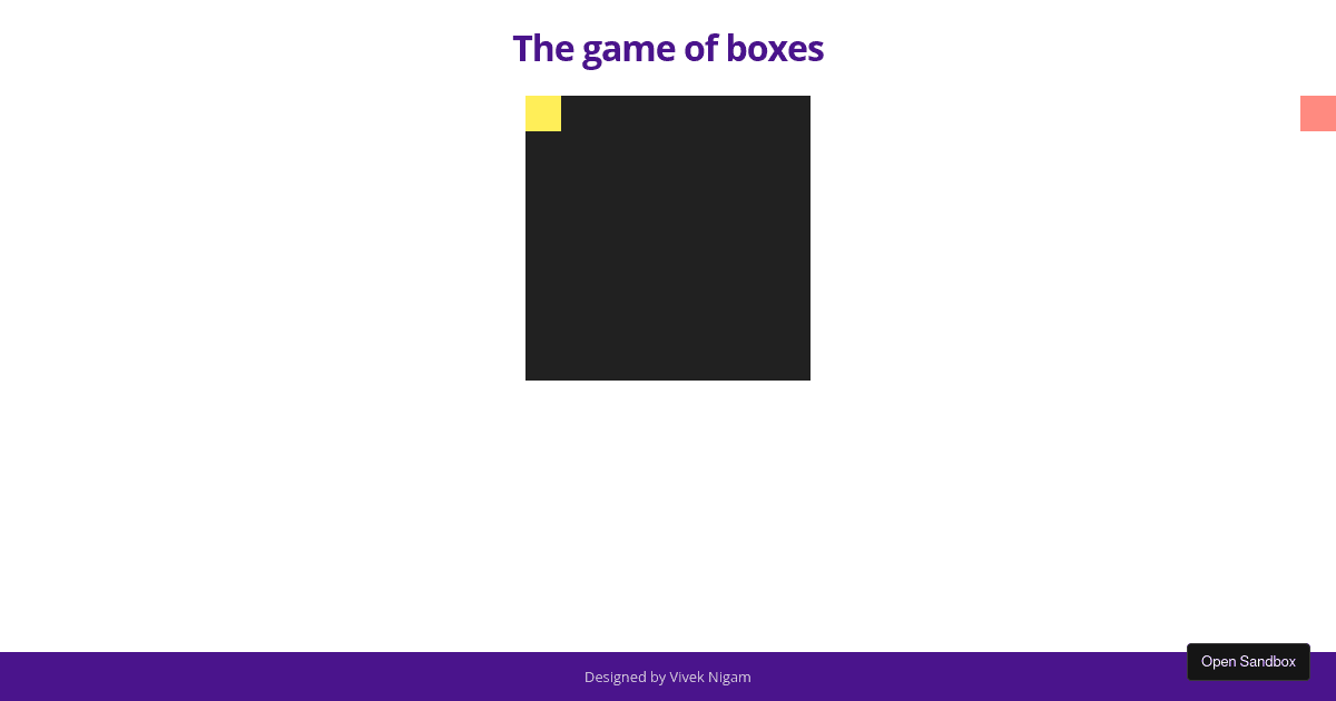 Game Of Boxes (forked) - Codesandbox