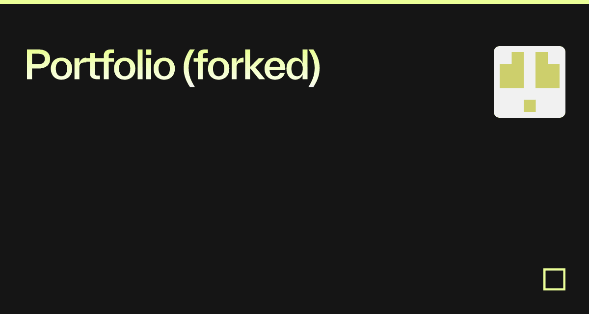 Portfolio (forked) - Codesandbox