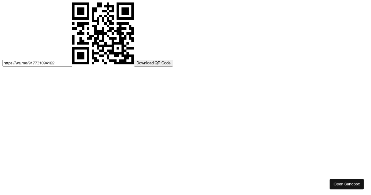 QR and Download - Codesandbox