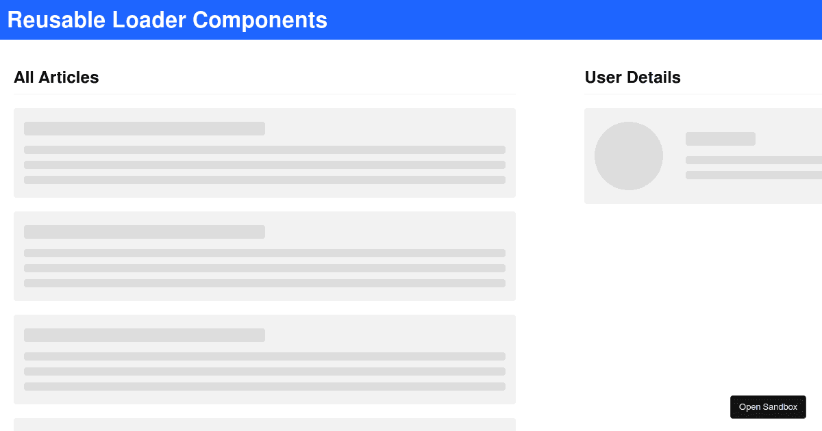 Dhruvgaloriya Loader Component Codesandbox