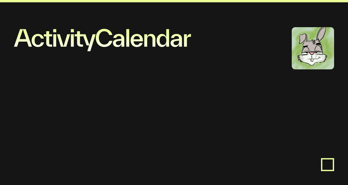 ActivityCalendar - Codesandbox
