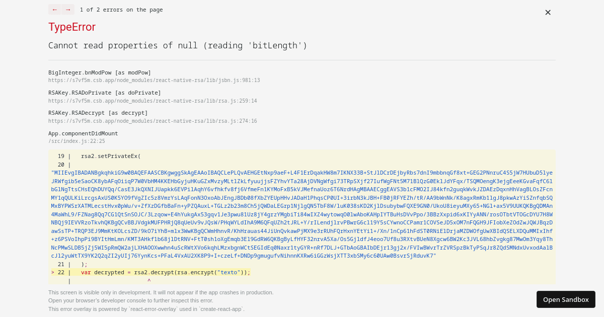 RSA Public Key Generation (forked) - Codesandbox
