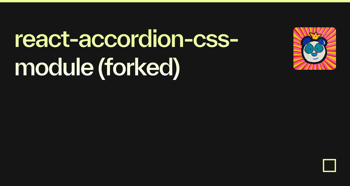 React-accordion-css-module (forked) - Codesandbox