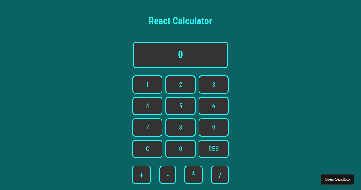 Simple React Calculator Codesandbox