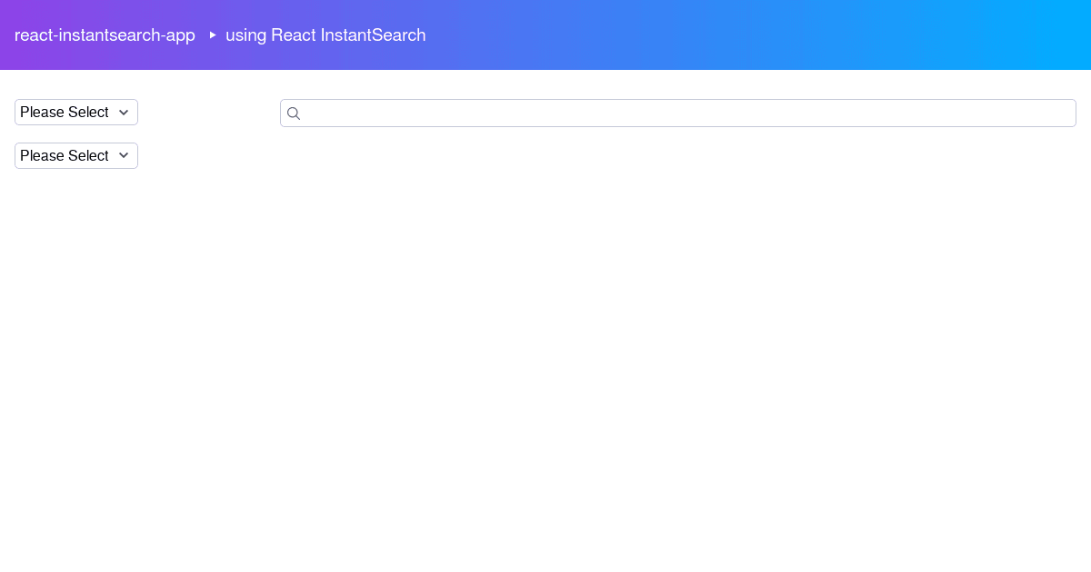 React InstantSearch Select with dependencies Codesandbox