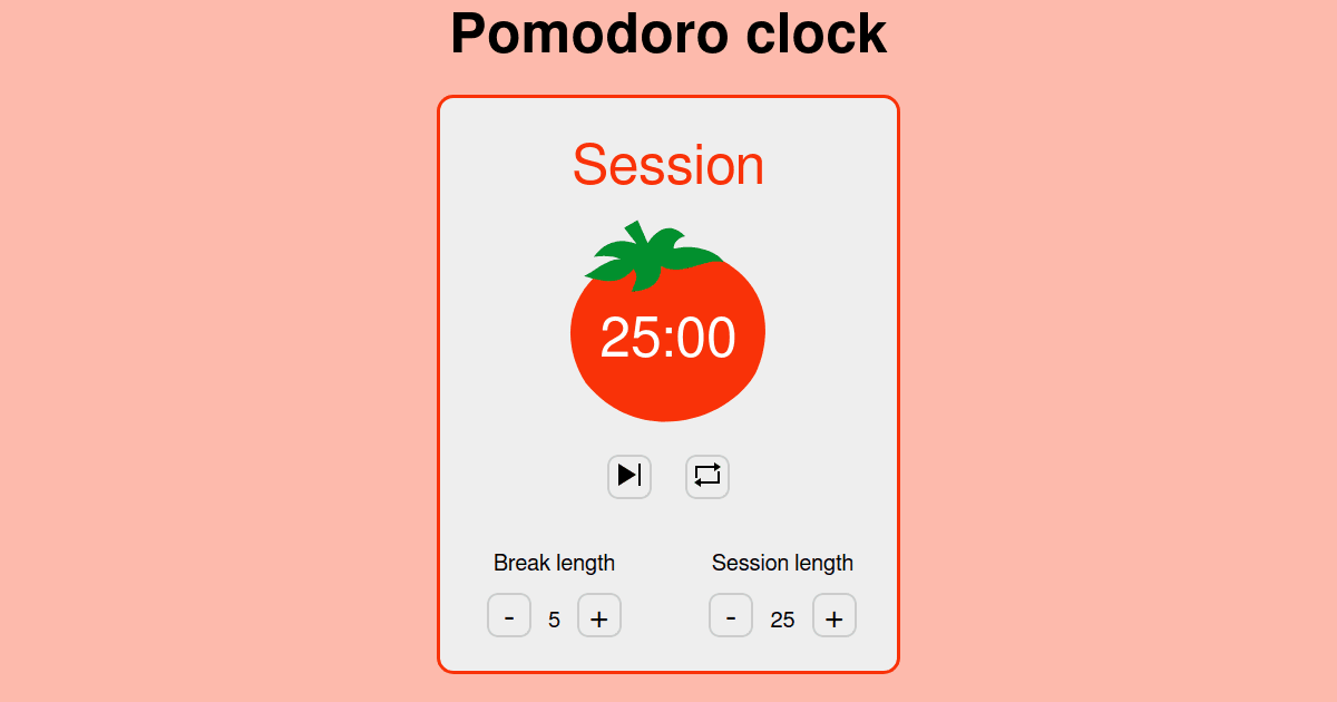 Pomodoro clock - Codesandbox