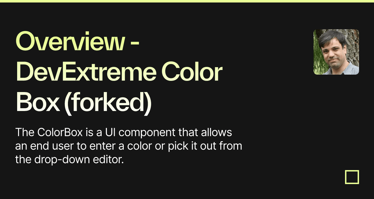 Overview - DevExtreme Color Box (forked) - Codesandbox