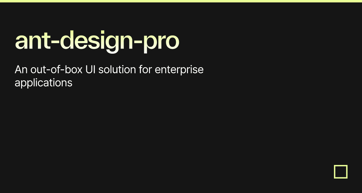 ant-design-pro - Codesandbox