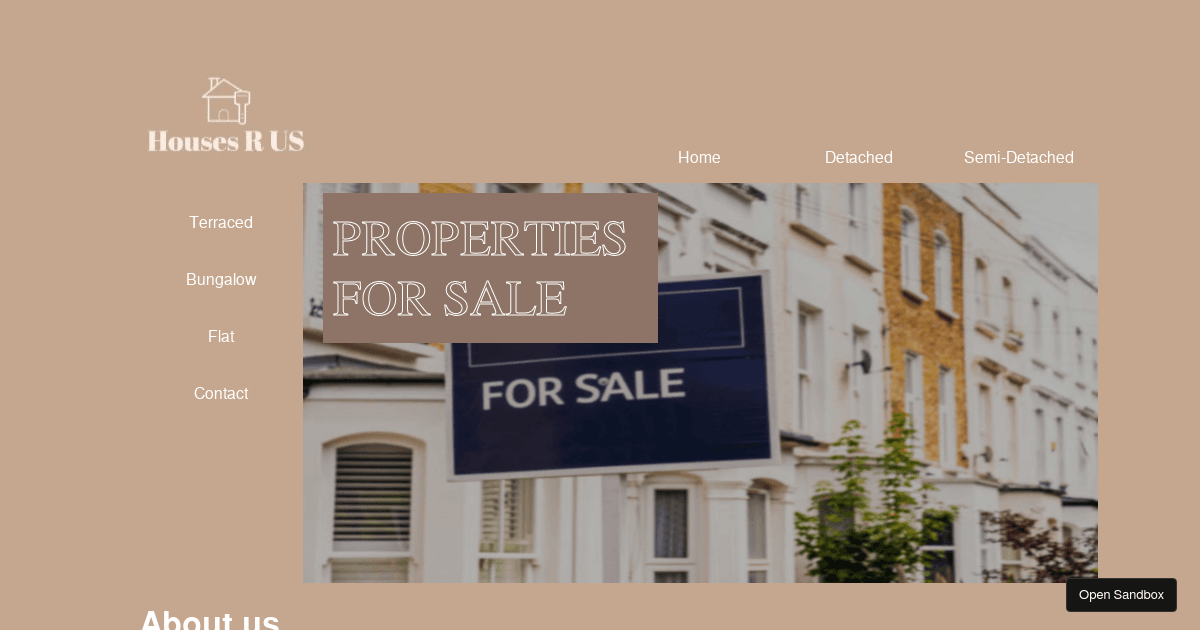 Houses R US (CSS) - Codesandbox