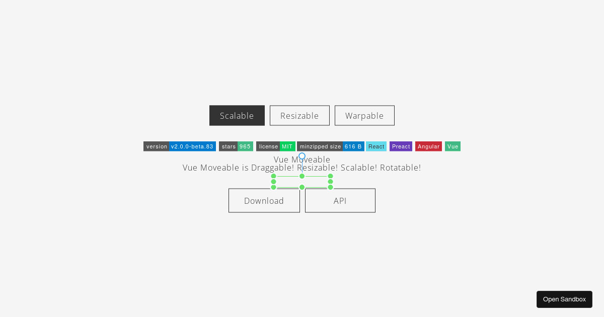 Vue Moveable Demo (forked) - Codesandbox