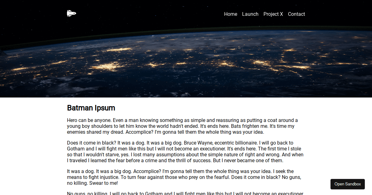 47 - Sticky Navbar - Codesandbox