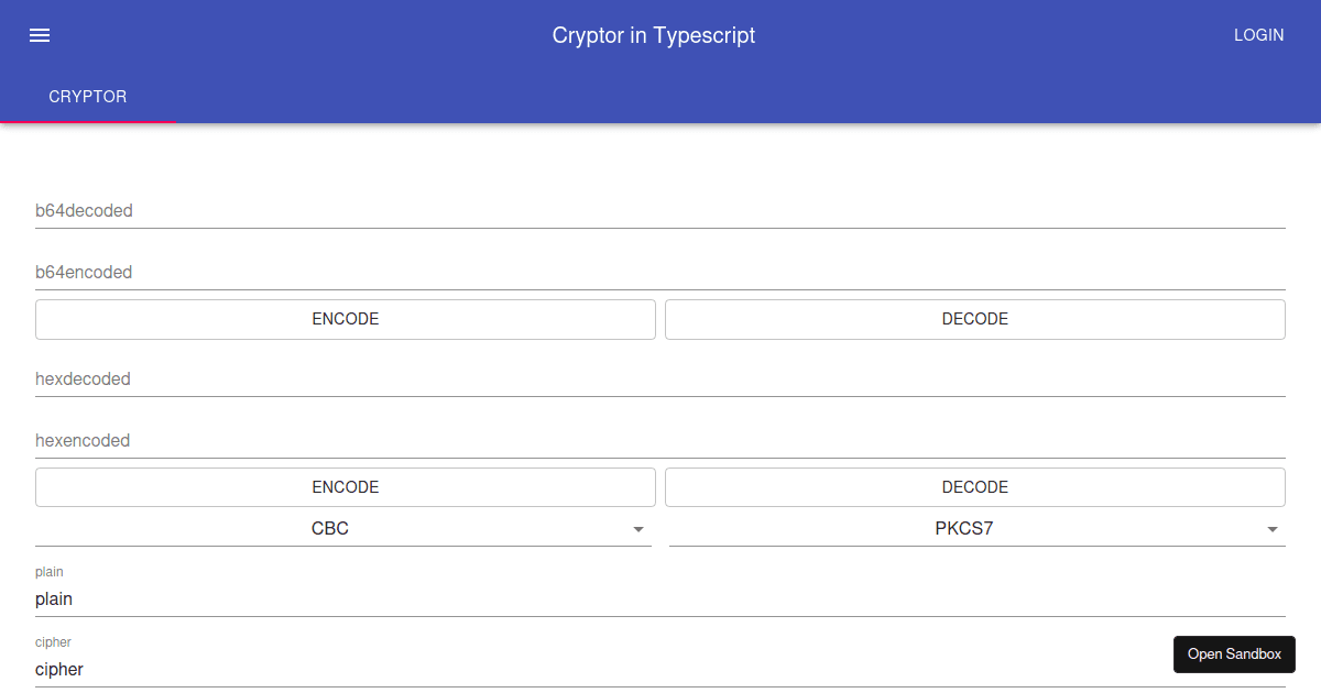 DEPRECATEDcryptorts Codesandbox