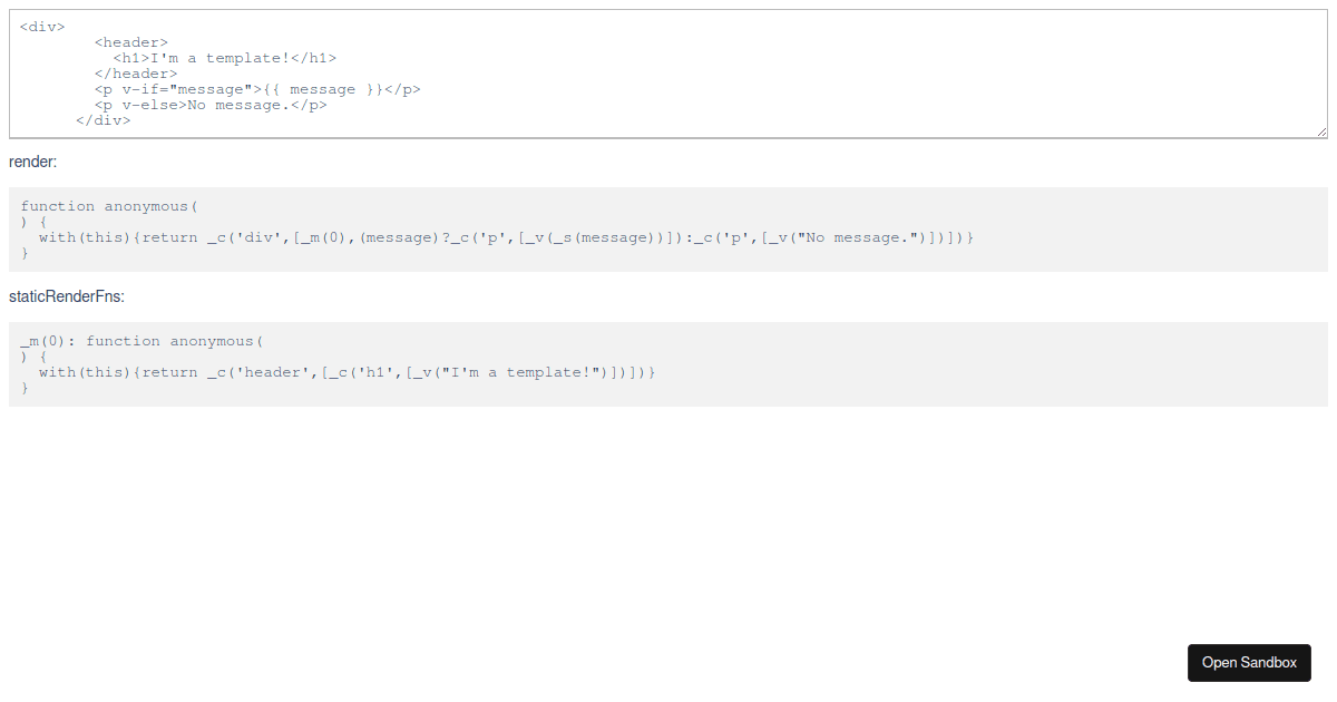 vue 20 template compilation Codesandbox vue 20 template compilation Codesandbox
