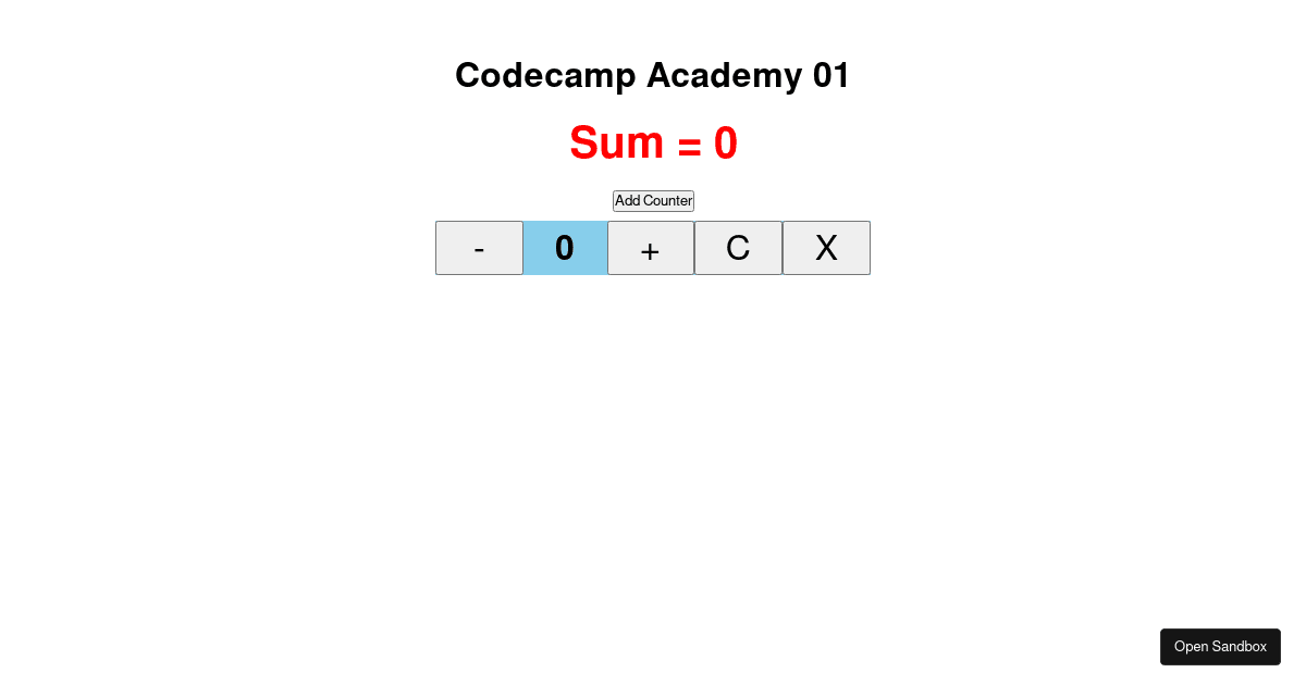 counters - Codesandbox