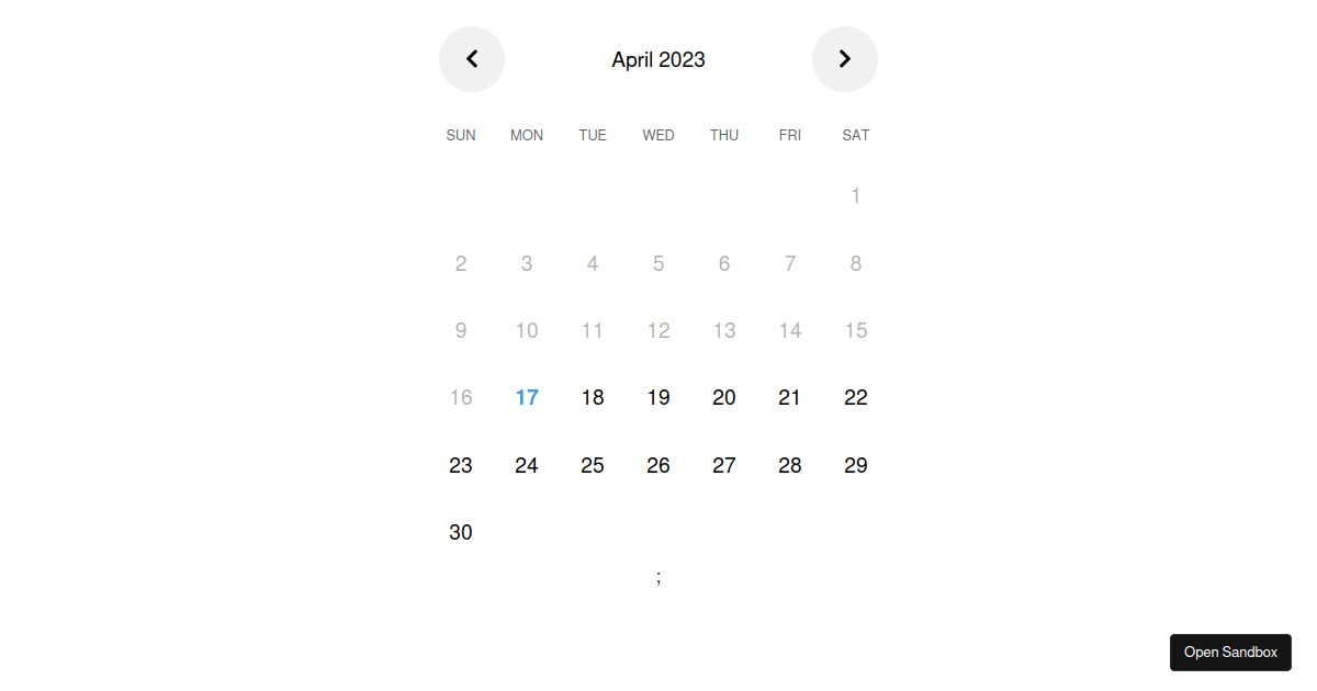 date tme picker - Codesandbox