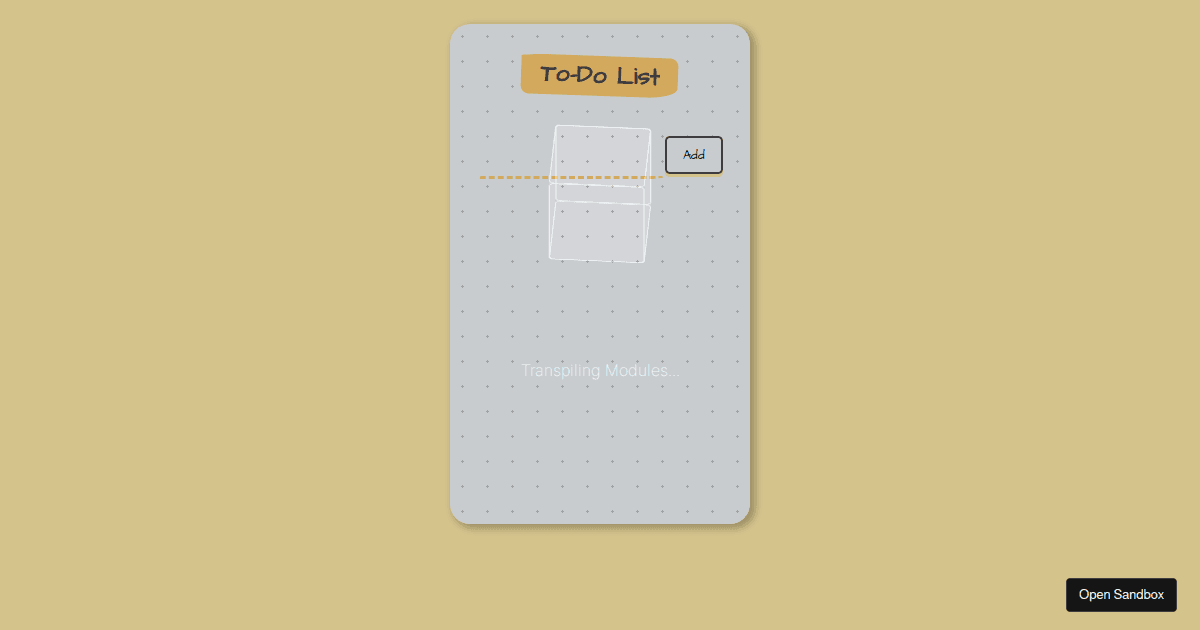 Managing a Component Tree Completed (forked) - Codesandbox