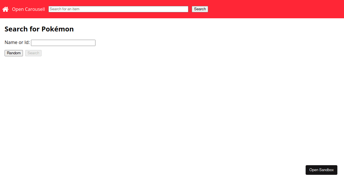 Open Carousell Web UI Components - Codesandbox