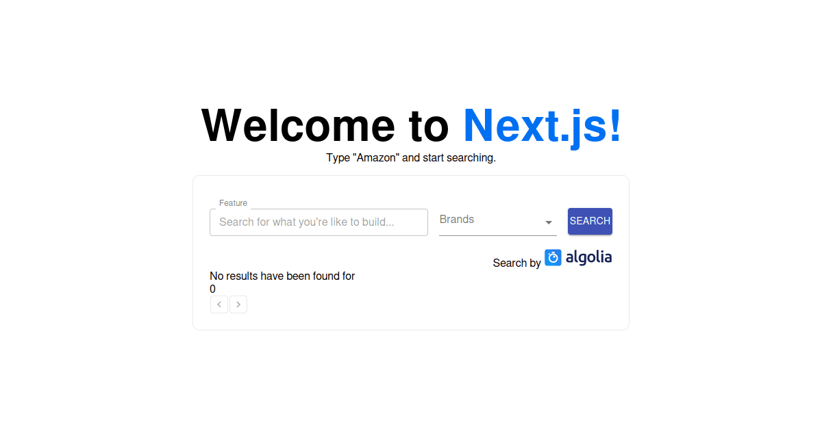 Next.js serverside & Algolia Instantsearch Codesandbox