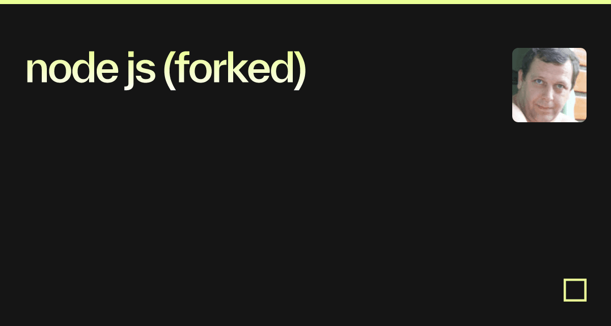 node js (forked) - Codesandbox