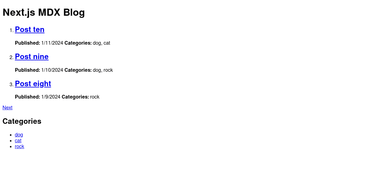 next-mdx-blog-example - Codesandbox