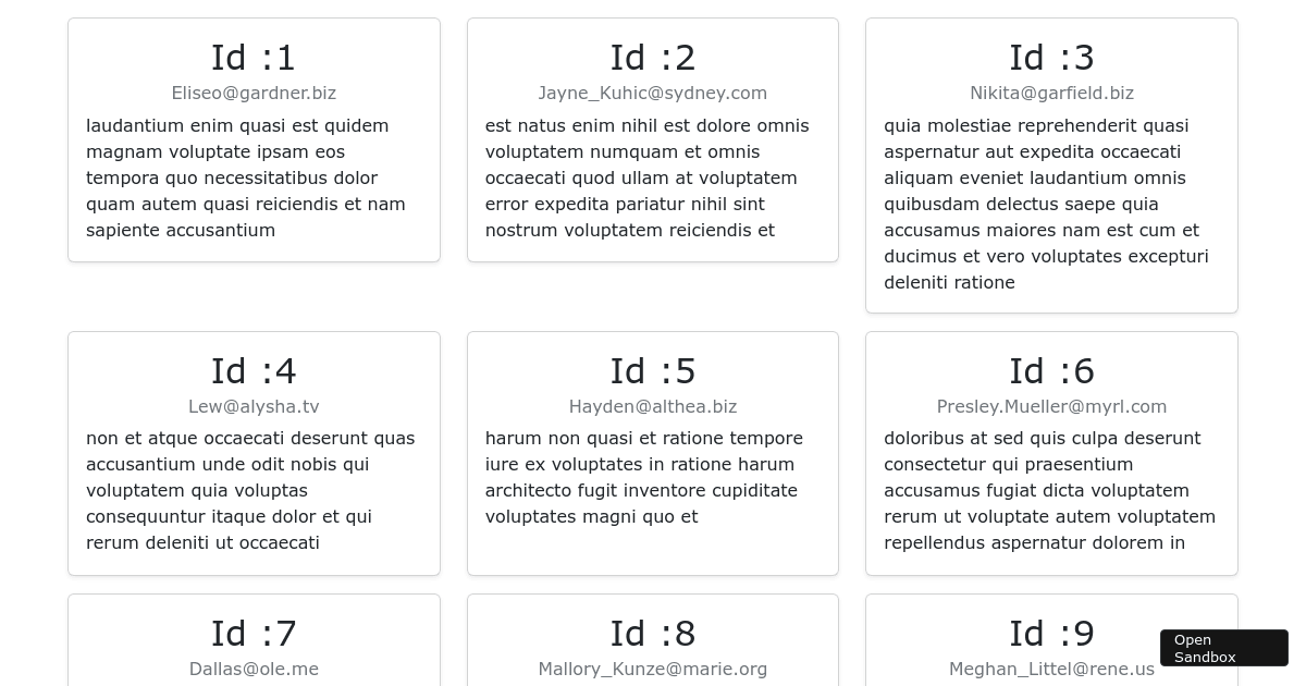 react - Codesandbox