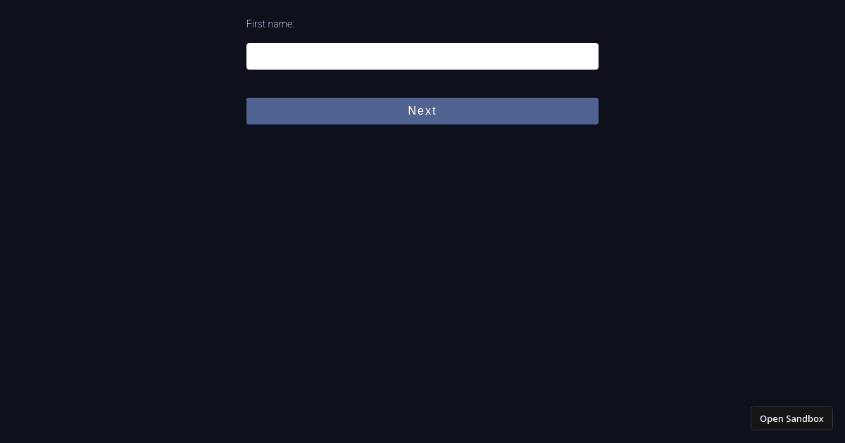 multi-step react hook form - Codesandbox