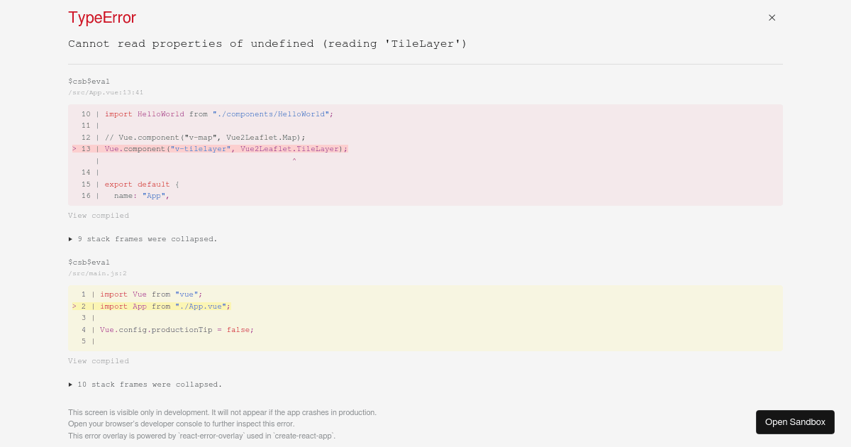 vue2-leaflet-geosearch test (forked) - Codesandbox