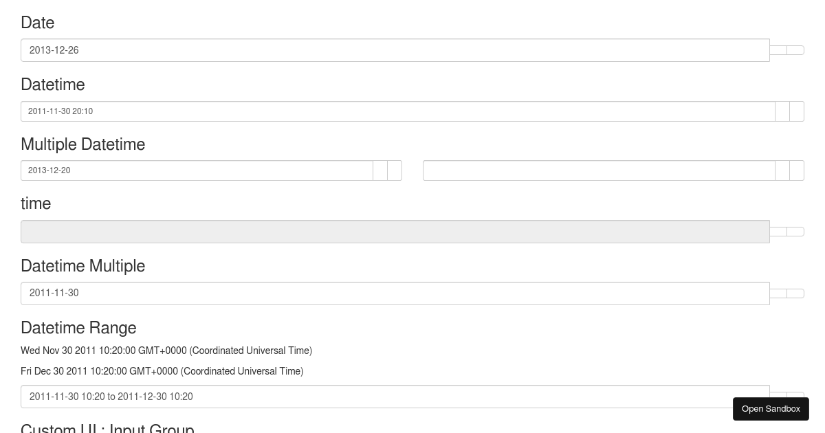 React DatetimePicker Demo - Codesandbox