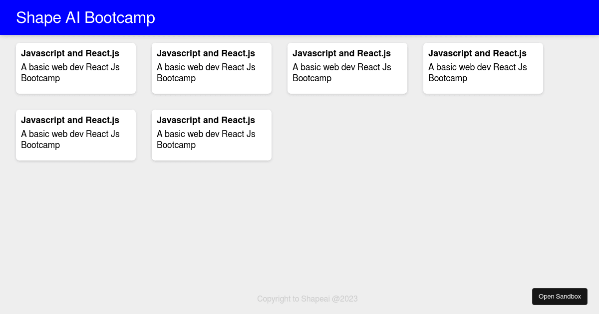 react - Codesandbox